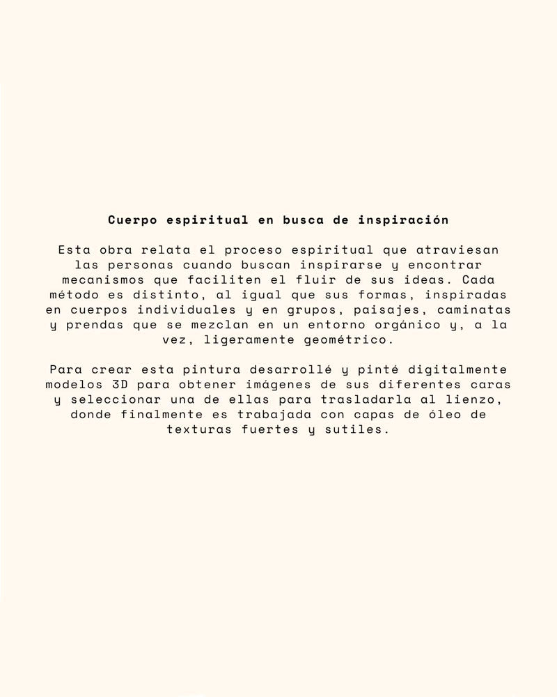 Cuerpo espiritual en busca de inspiración| Maurizio Benítez