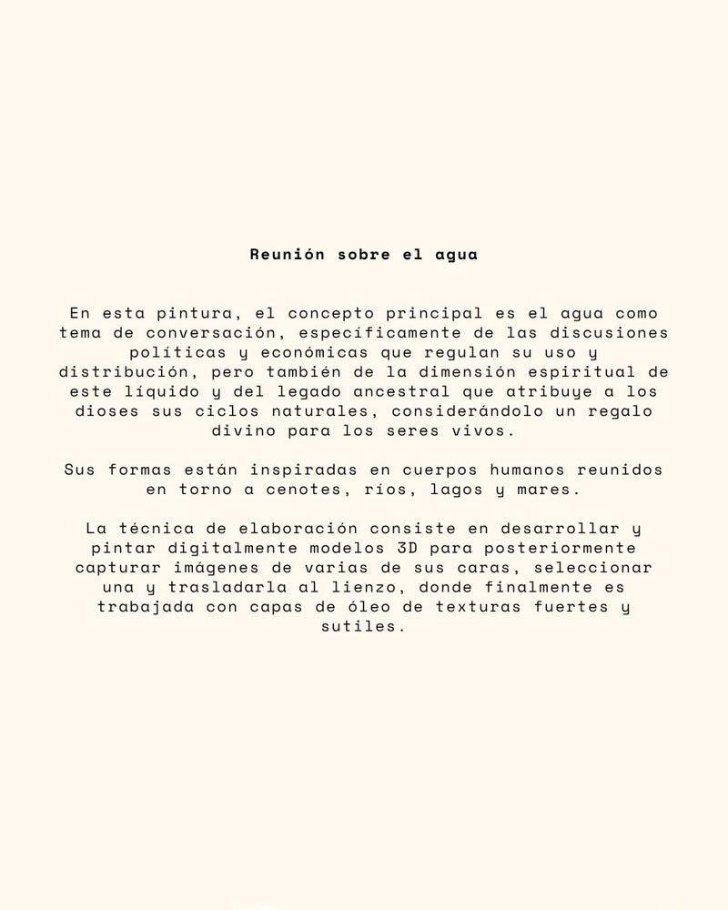 "Reunión sobre el agua"|Maurizio Benítez