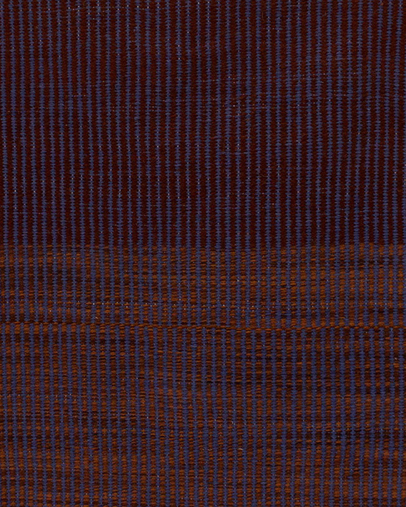 Tapete de lana azul y café | Arte Textil Paola Medrano