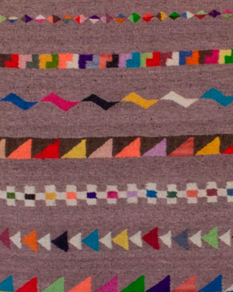 Tapete de lana artesanal gris Yumiko | Tapetes San Miguel
