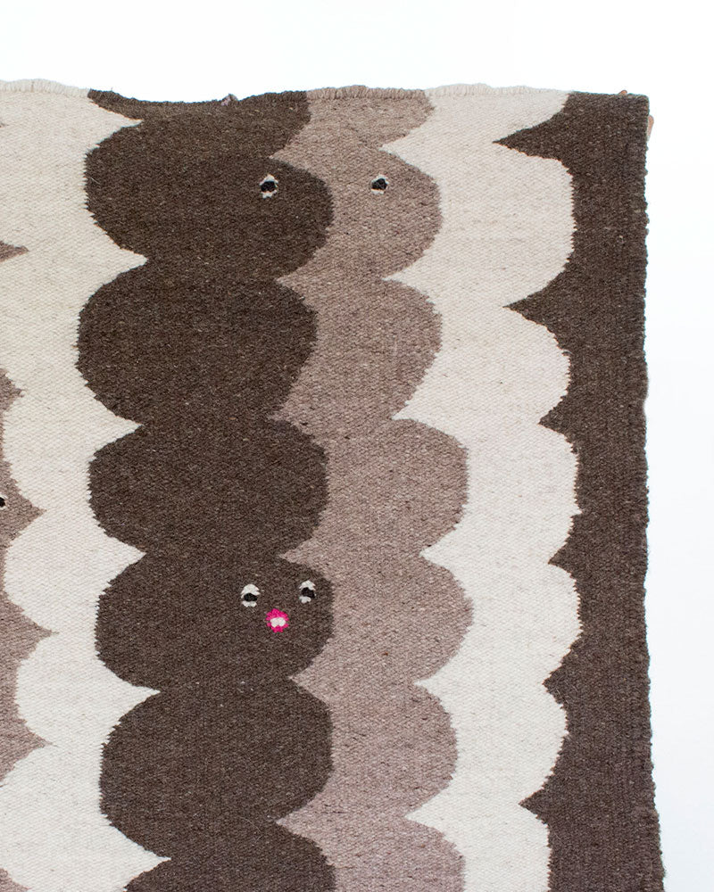 Tapiz de lana café Yumiko | Arte Textil San Miguel