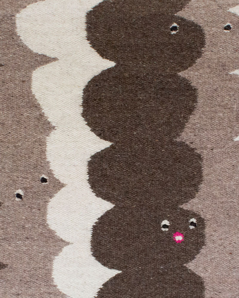 Tapiz de lana café Yumiko | Arte Textil San Miguel