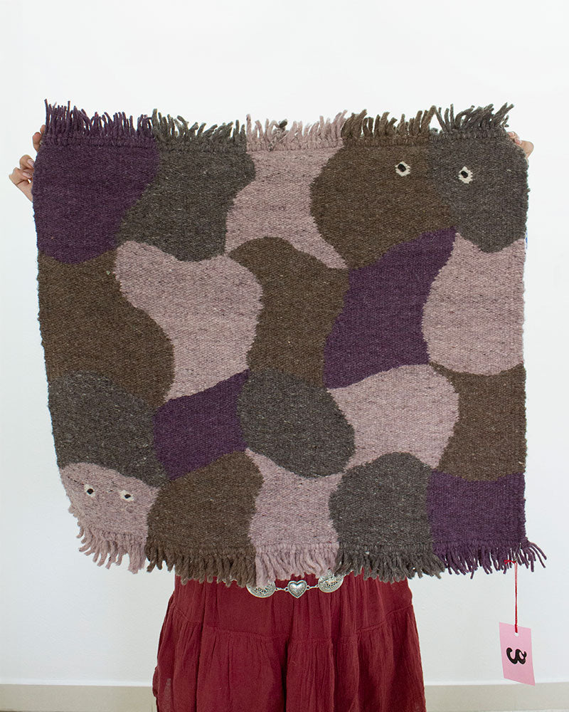 Tapiz de lana morado Yumiko | Arte Textil San Miguel